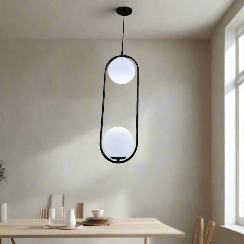 2 Globe pendant lamp - Image 2