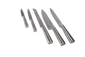5 Piece Knife Set With Acacia Wood Block - Image 2