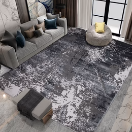 230x160 Babil Textured Turkish Rug with Shimmering Yarn - Grey/Yellow - Image 2