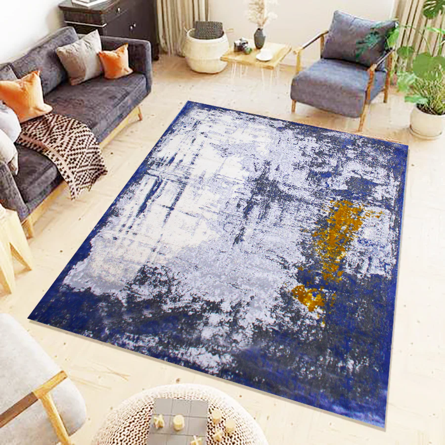 230x160 Babil Textured Turkish Rug with Shimmering Yarn - Grey/Yellow - Image 6