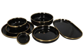 Black Oval Serving Platter 30.9cm Set of 6 - Image 2
