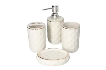 Ceramic Bathroom Accessories Set 4pcs