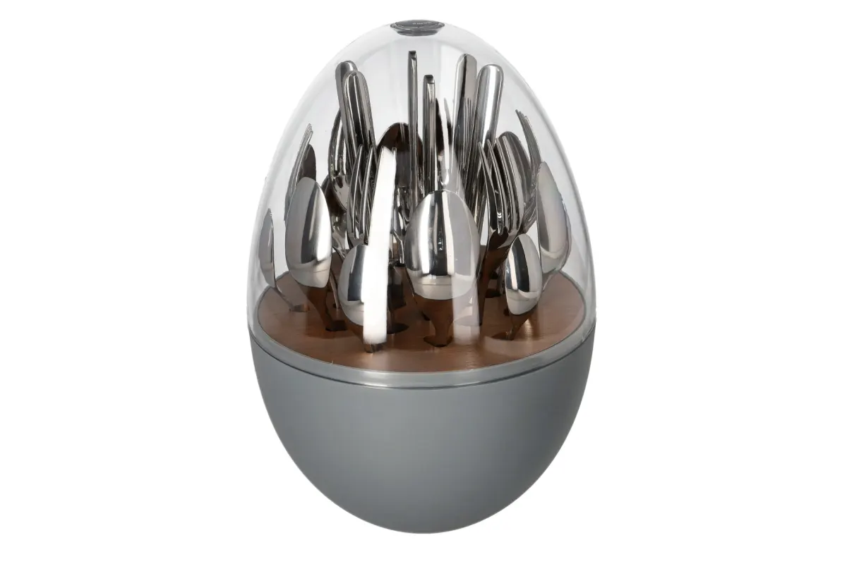 Egg Shaped 24pcs Cutlery Set (Gold/Silver) - Image 2