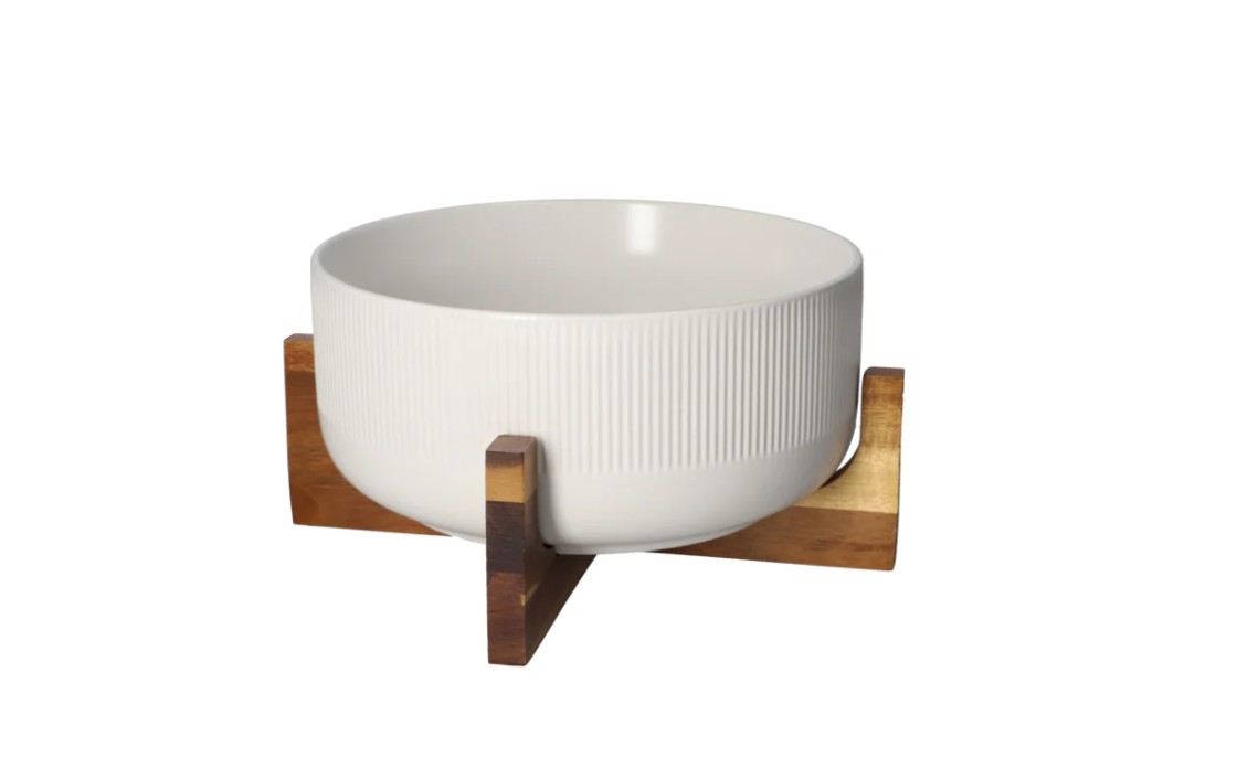 Salad Bowl & Wooden Frame 2.7L. - Image 2