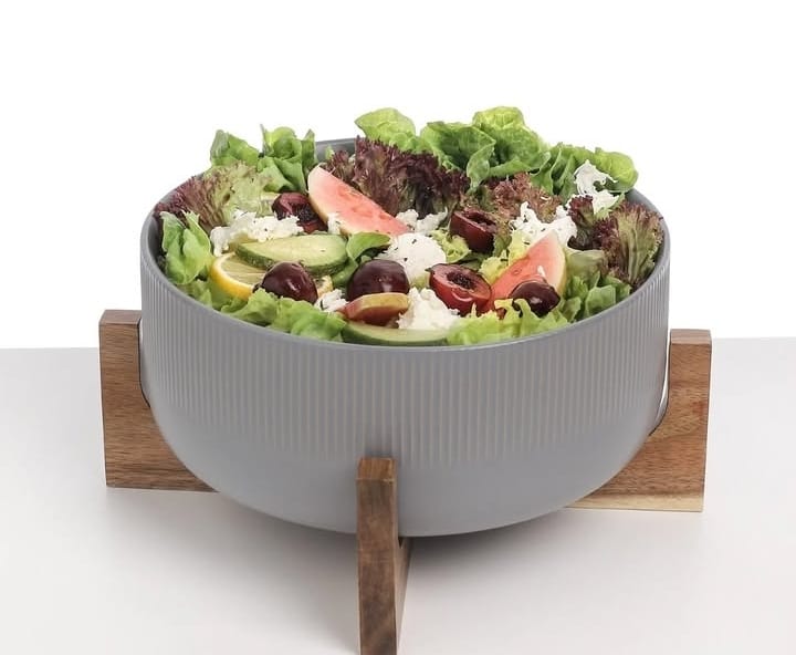 Salad Bowl & Wooden Frame 2.7L.