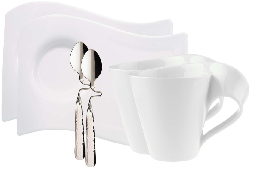 Wavy Cup and Saucer 12 Pcs Set