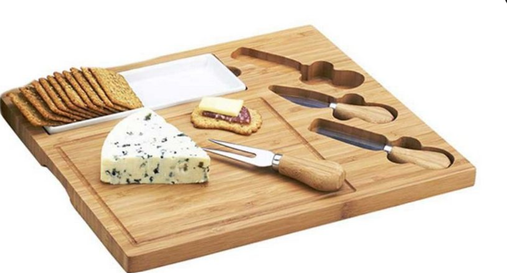 Acacia Wood Cheese Board 4pcs - Image 2