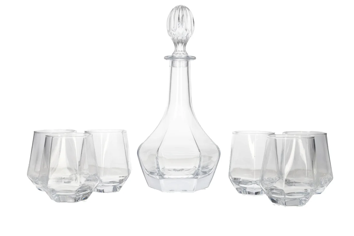 Whisky Decanter & Glasses Set 7pcs