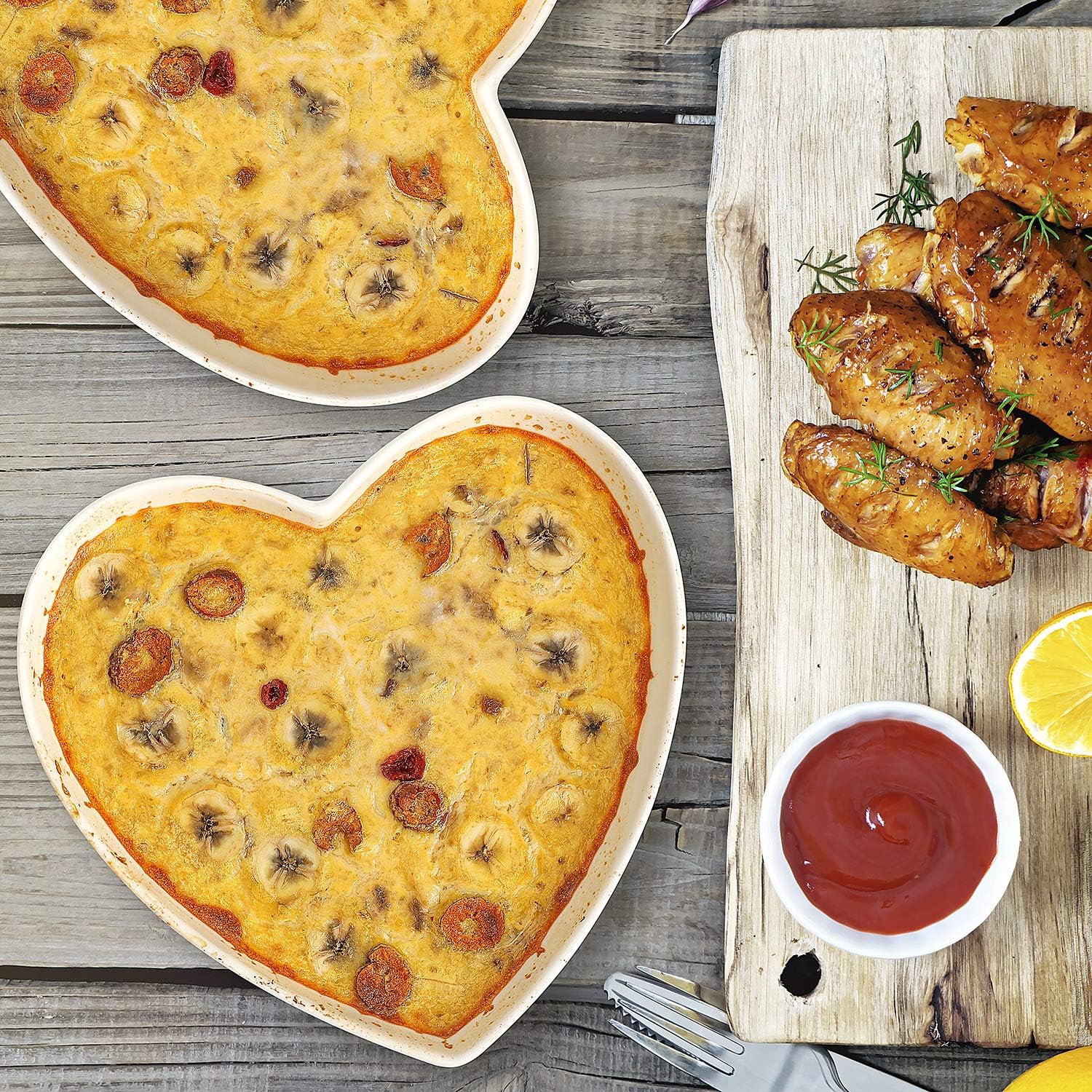 Heart Shaped Bowls Set of 6