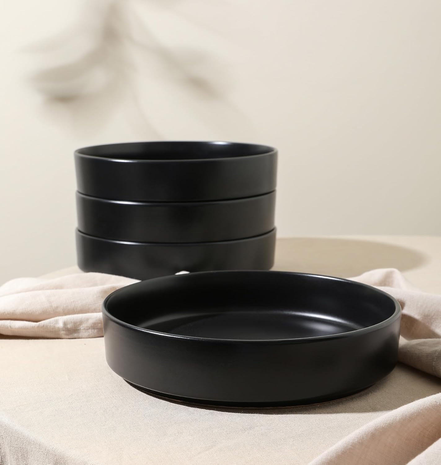 Stoneware Pasta Bowls Set of 6 - Image 3