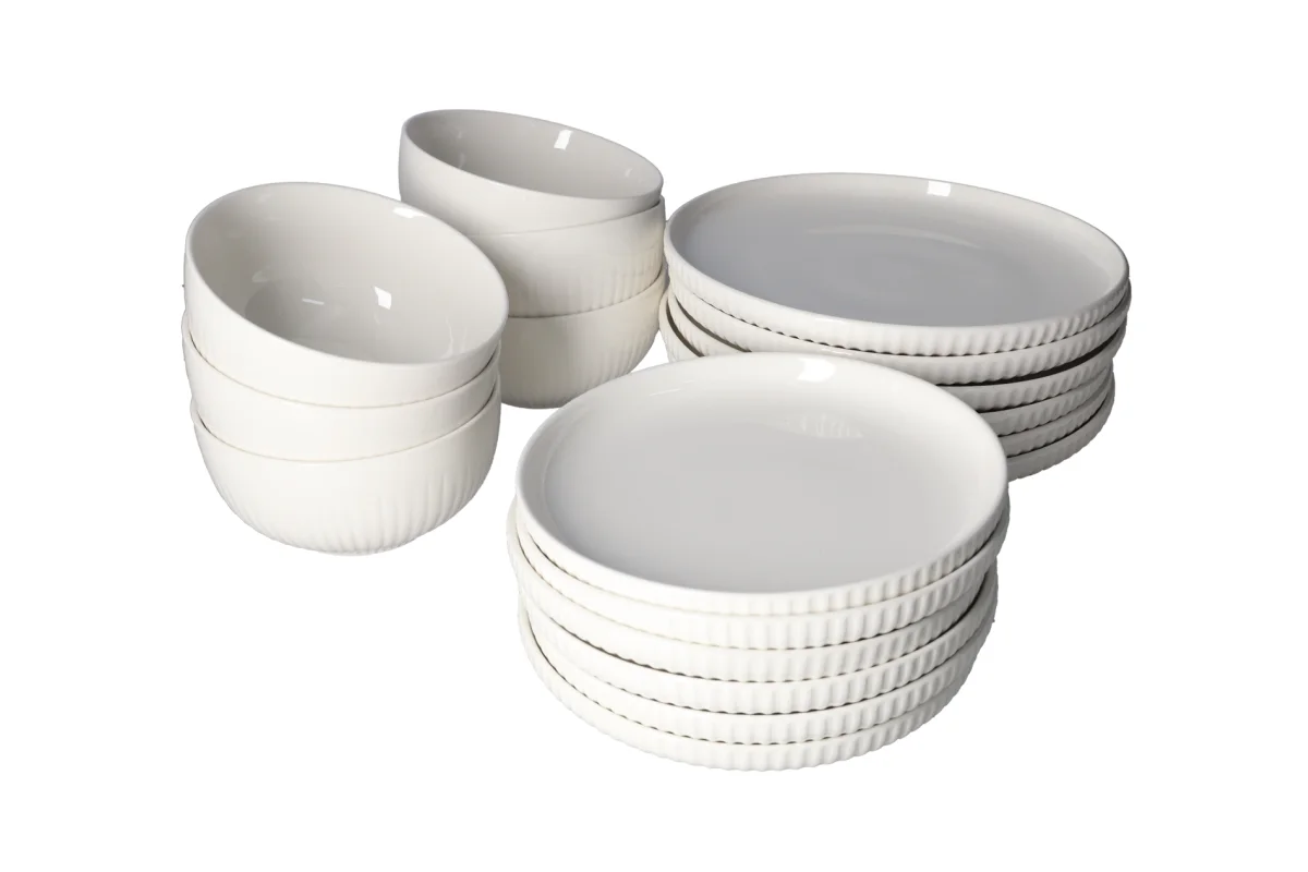 White Porcelain 18 Pcs dinner set