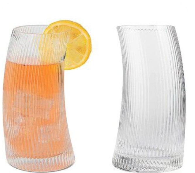 Ribbed Curvey Glasses Set of 8