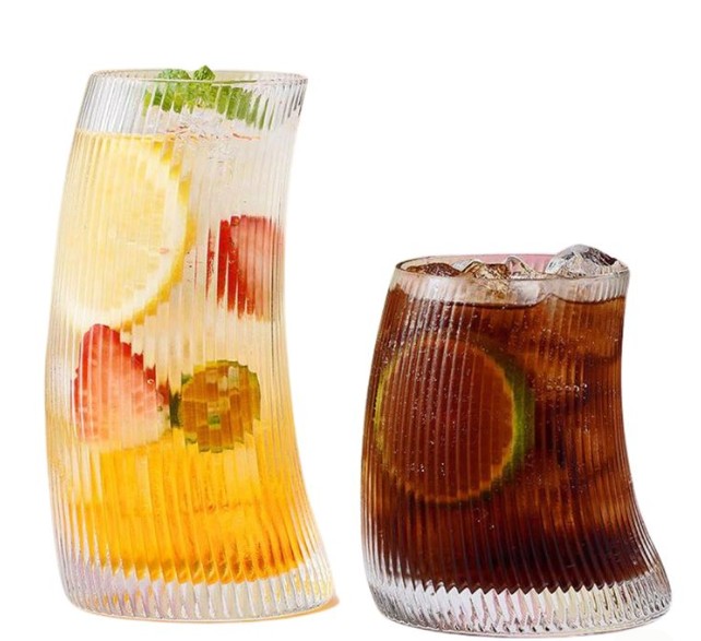 Ribbed Curvey Glasses Set of 8 - Image 2