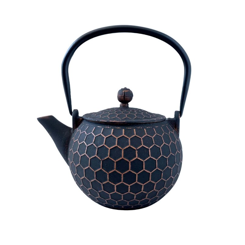 Cast Iron Teapot – Black and Gold (1200ml)