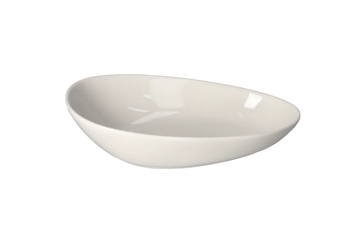 Ceramic Egg Shaped Platter 25.5cm Set of 6