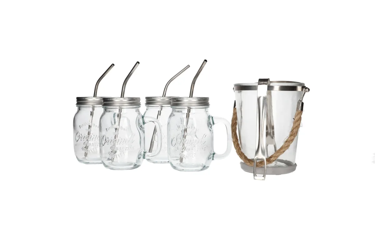 Jar Drinkware Set 6Pcs