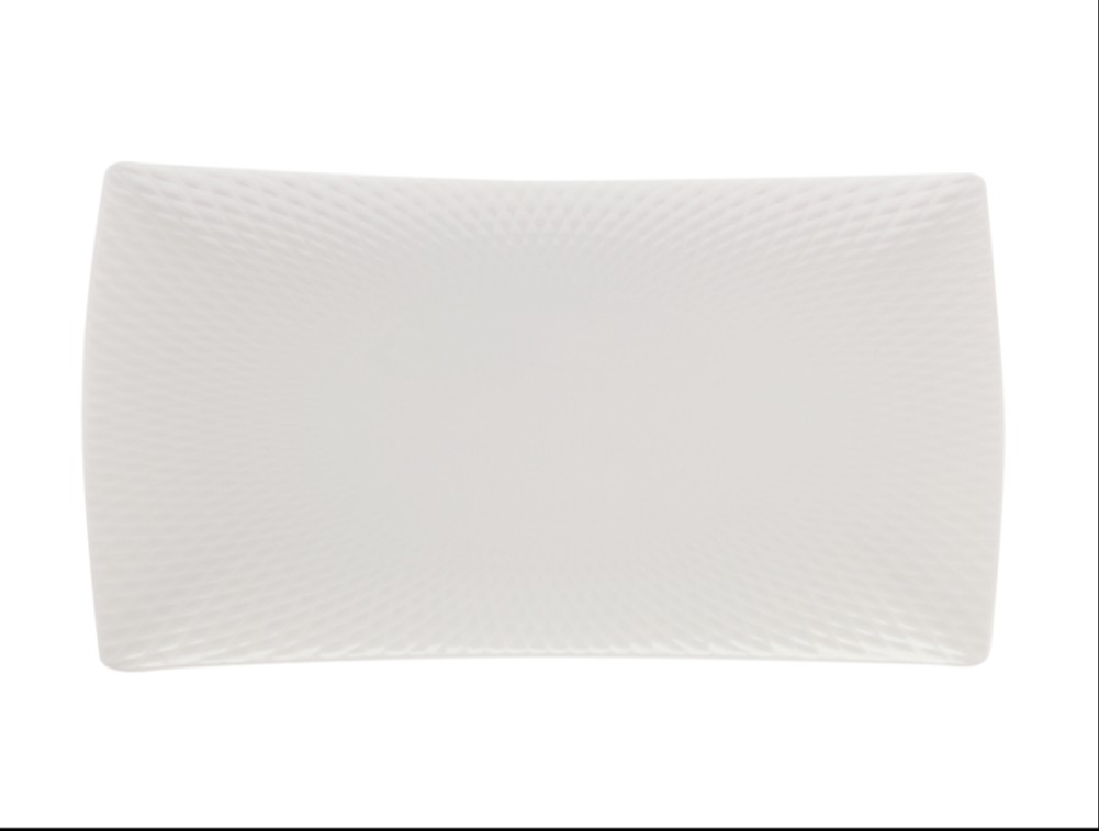 White Basics Diamonds Rectangular Platter 40.5x20cm