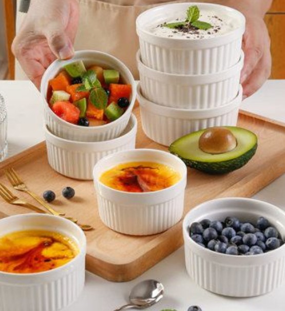 Ceramic Ramekin Dessert Bowl Set of 6 (10cm)