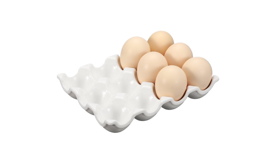 Ceramic 12 Egg Cup Holder 31.7cm (Set of 3)